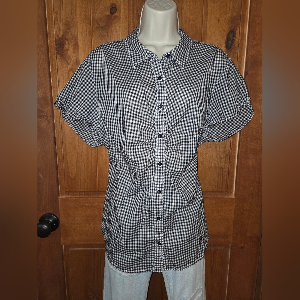 Tommy Hilfiger Black and White‎ Checkered Shirt